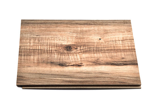 istock Brown Hardwood Tile on white Background Tilt Viewpoint 490819492