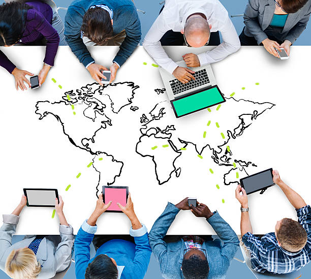 istock Cartography Connection Earth World Map Concept 490820742