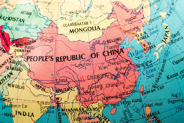 istock Macro image of a Map of China 490822532