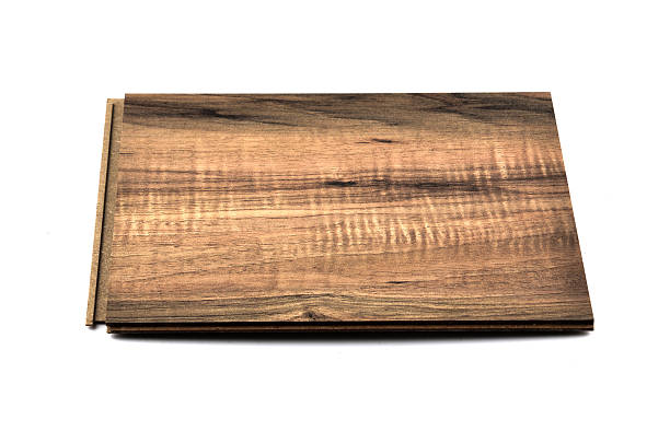 istock Brown Hardwood Tile on white Background Tilt Viewpoint 490823304