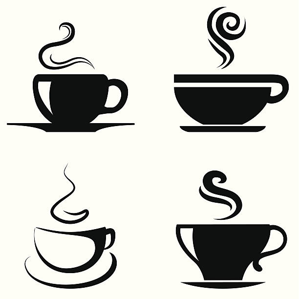 kaffeetasse icon- vektor - hot chocolate coffee isolated on white cup stock-grafiken, -clipart, -cartoons und -symbole