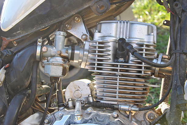 istock Motocycle motor with carburetor 490824072