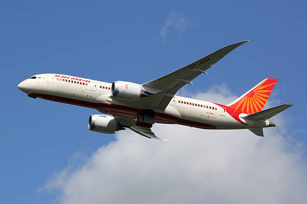 air india boeing 787-8 dreamliner avião - boeing 787 air vehicle airplane - fotografias e filmes do acervo