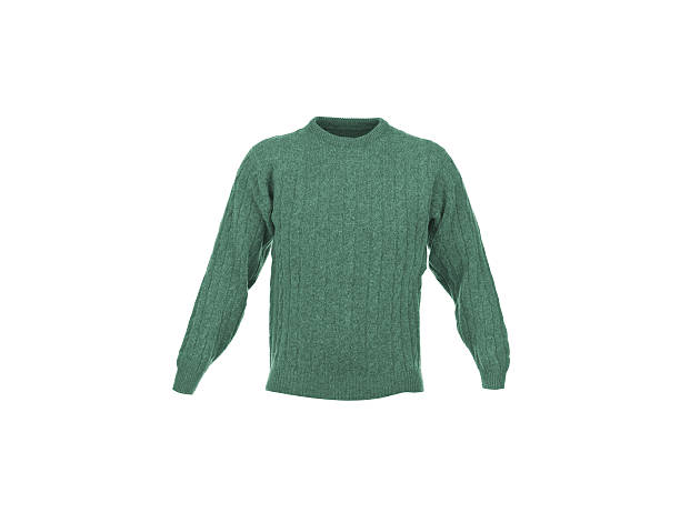 istock Knitted green jacket for the baby 490826257
