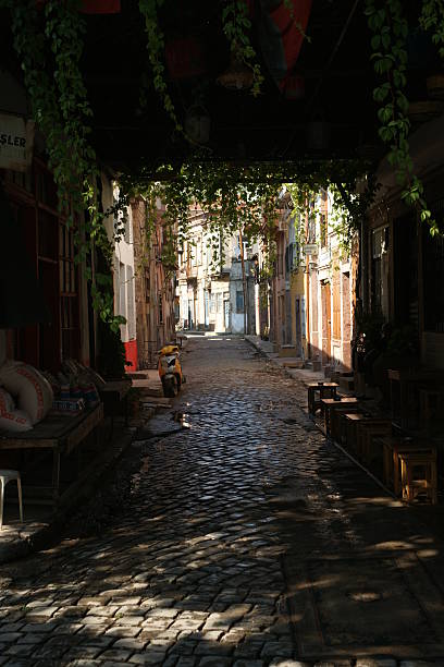 Shady streets of Ayvalik Turkey