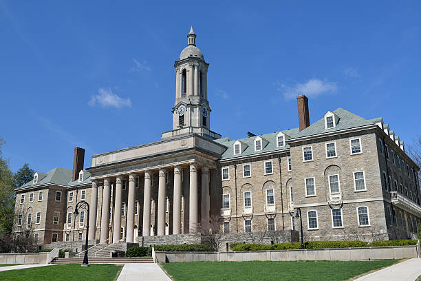 Old Main in Penn State stock photo
