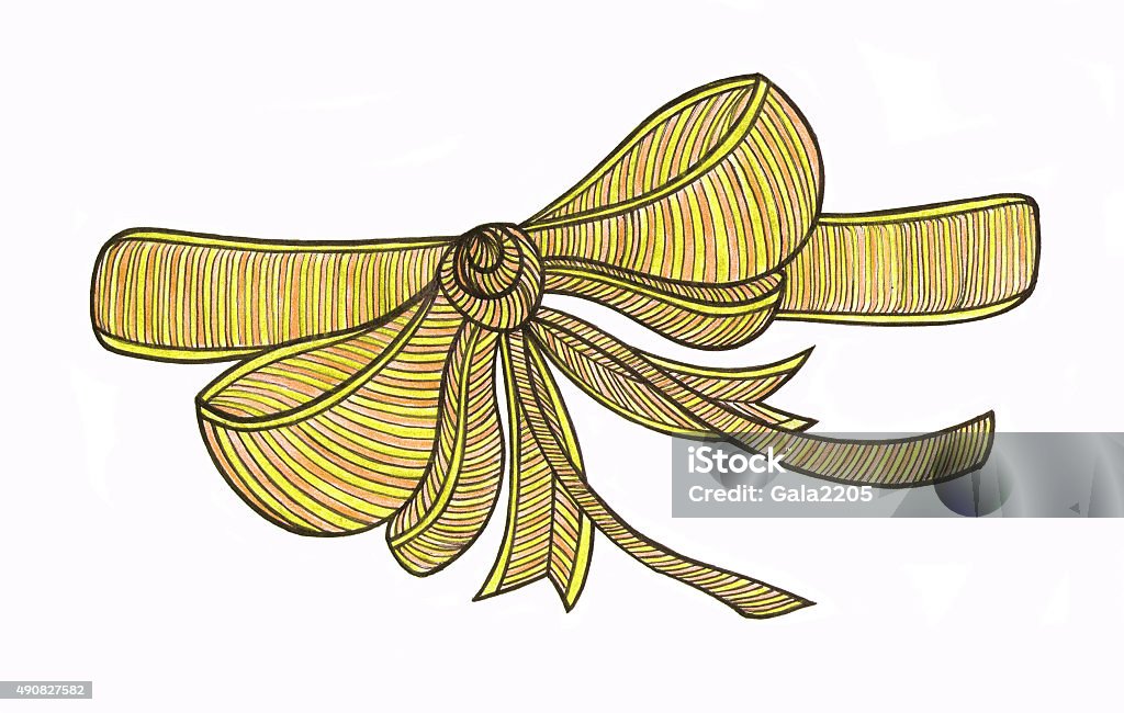 Shortbow Drawing Color Graphic Bow Drawing Color Pencils Stock Illustration - Download Image ...