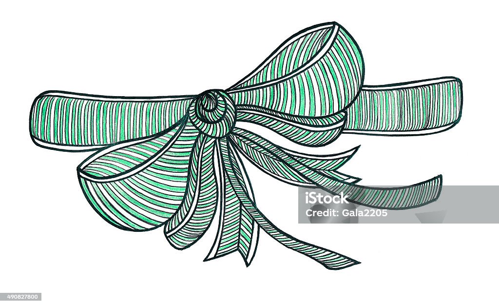 Shortbow Drawing Color Graphic Bow Drawing Color Pencils Stock Illustration - Download Image ...