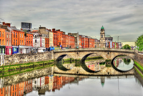 View of Mellows Bridge in Dublin - Ireland stock photo