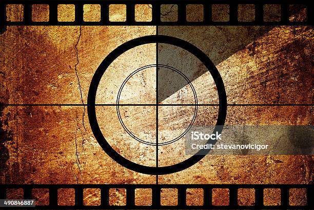 Vintage Movie Film Strip With Countdown Border Stock Photo - Download Image Now - Backgrounds, Old-fashioned, Aging Process