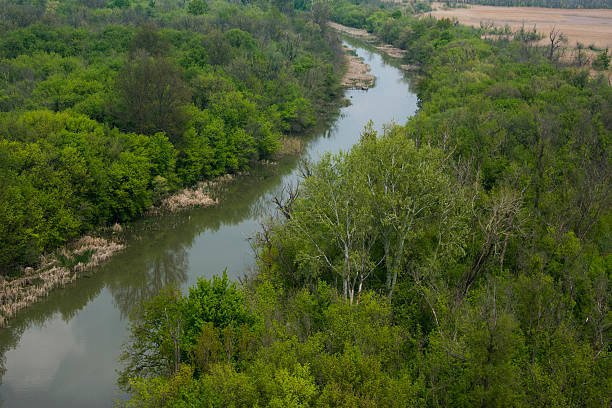 istock air scape from balloon, view of countryside 490846997
