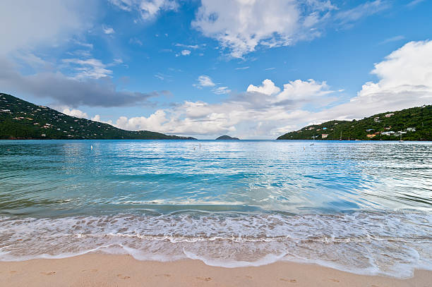 Magens Bay Beach on St Thomas USVI View of Magen's Bay, one of the 10 most beautiful beaches in the world, on St. Thomas in the US Virgin Islands. st. thomas virgin islands photos stock pictures, royalty-free photos & images