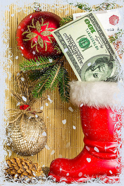 istock Christmas decoration with money 490848704