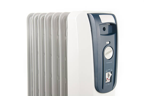 istock Oil heater isolated on white background 490849165