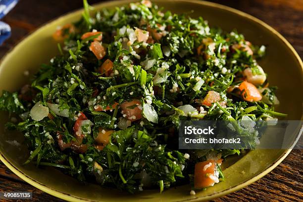 Healthy Organic Tabbouleh Salad Stock Photo - Download Image Now - Appetizer, Arabic Style, Bulgur Wheat
