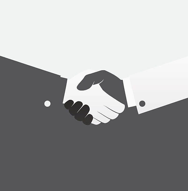 핸드세이크 - handshake agreement silhouette contract stock illustrations