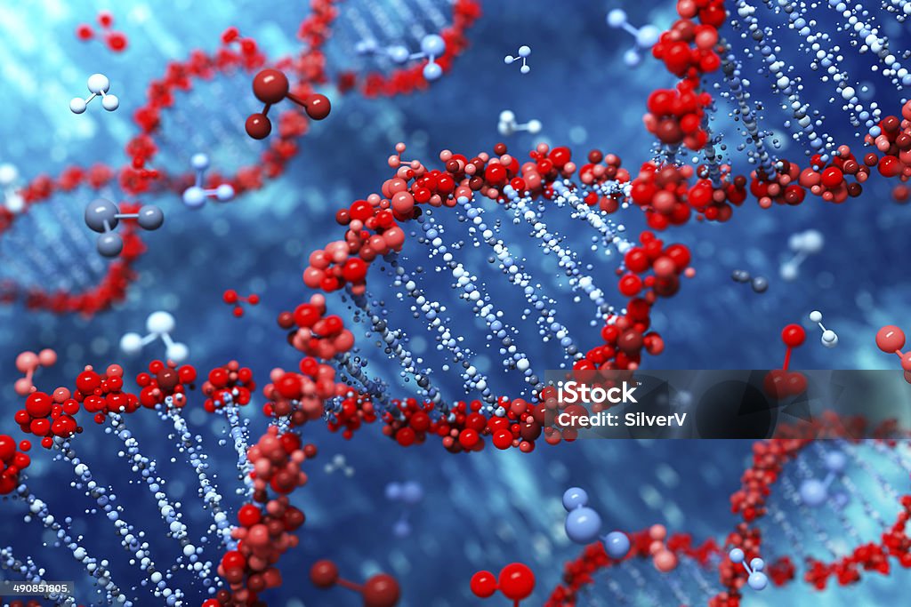 Fundo de DNA - Foto de stock de Alta Magnificação royalty-free