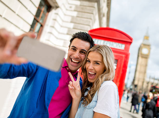 istock Couple having fun in London 490851829