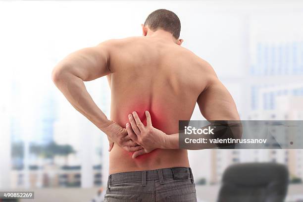 Back Pain Stock Photo - Download Image Now - Muscular Build, Strength, Back