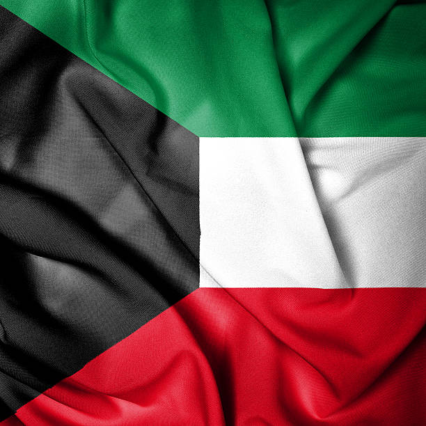istock Close up Flag of Kuwait 490852645