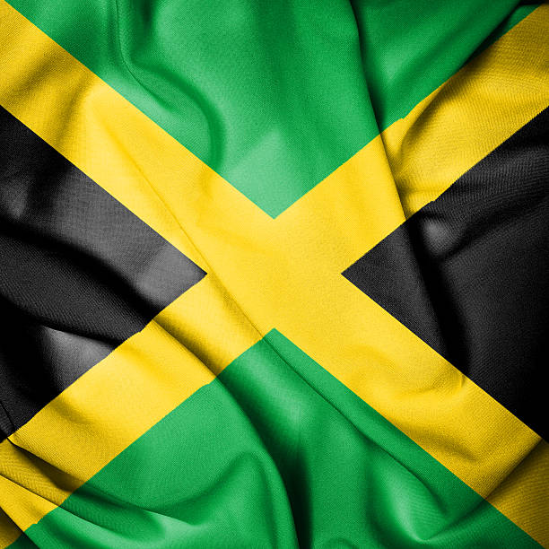istock Close up Flag of Jamaica 490852991
