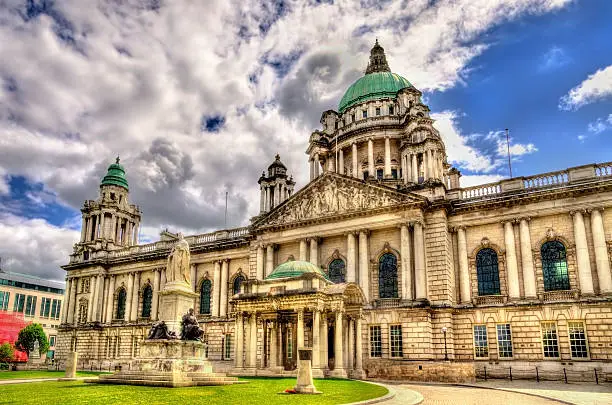 Photo of Queen Victoria Memorial and Belfast City Hall - Northern Ireland