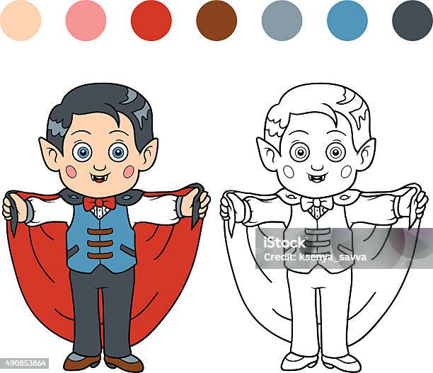 Coloring Book For Children Halloween Characters Stock Illustration - Download Image Now