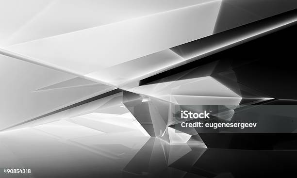 Crystal Structure 3d Illustration Background Stock Photo - Download Image Now - Black Color, Crystal, Crystal Glassware