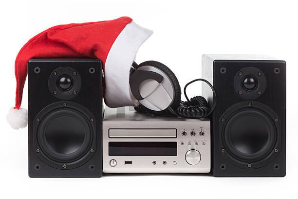 istock stereo with Santa Claus hat 490858658