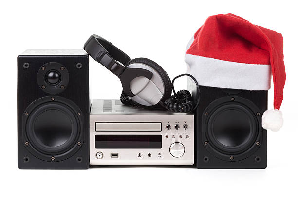 istock stereo with Santa Claus hat 490858918