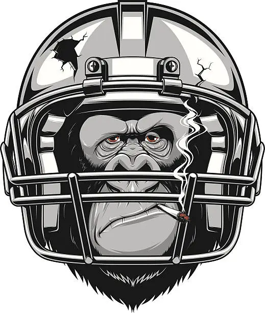 Vector illustration of Funny gorilla