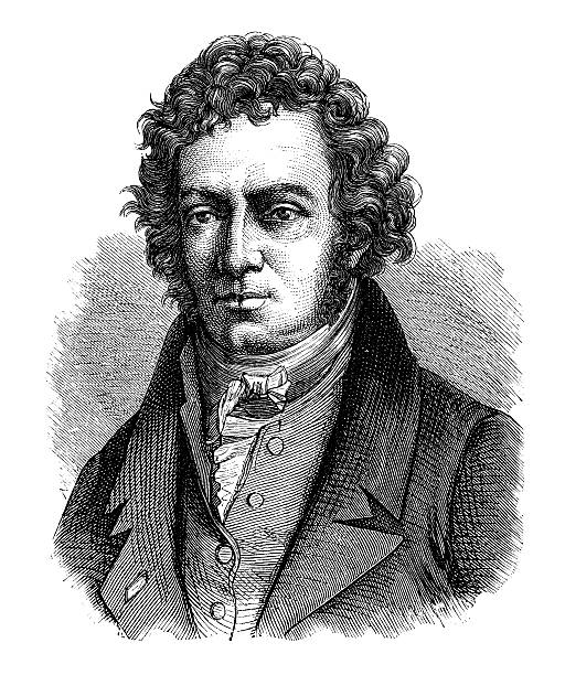 Antique illustration of André-Marie Ampère Antique illustration of André-Marie Ampère amperage stock illustrations