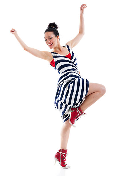 istock Beautiful sexy young woman dancing 490878038