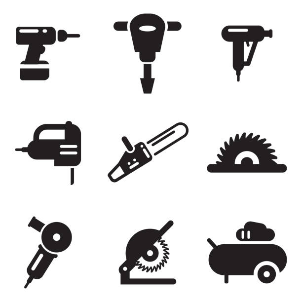 Power Tools Icons This image is a vector illustration and can be scaled to any size without loss of resolution. cordless phone stock illustrations