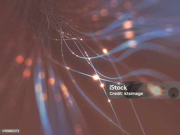 Optical Fiber Abstract Stock Photo - Download Image Now - Fiber Optic, Network Connection Plug, Abstract