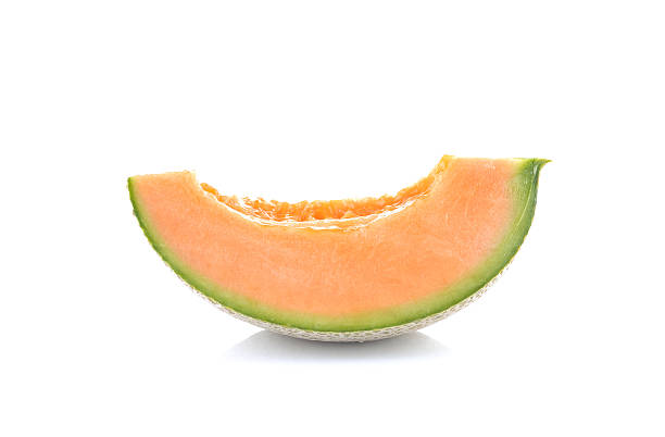 istock cantaloupe melon sliced isolated  on white background 490880808