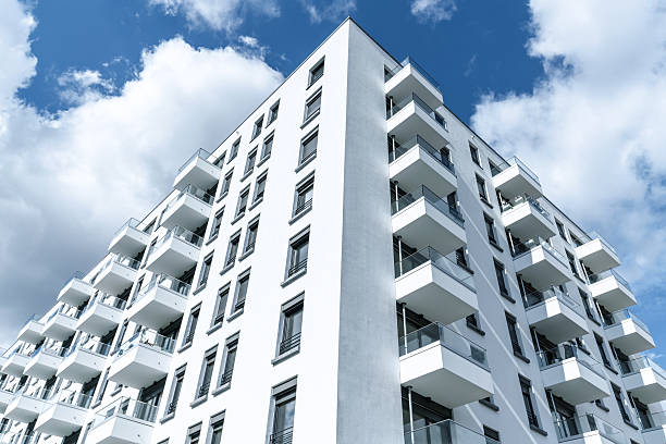 istock Rows of balconies in a new apartment house 490880970