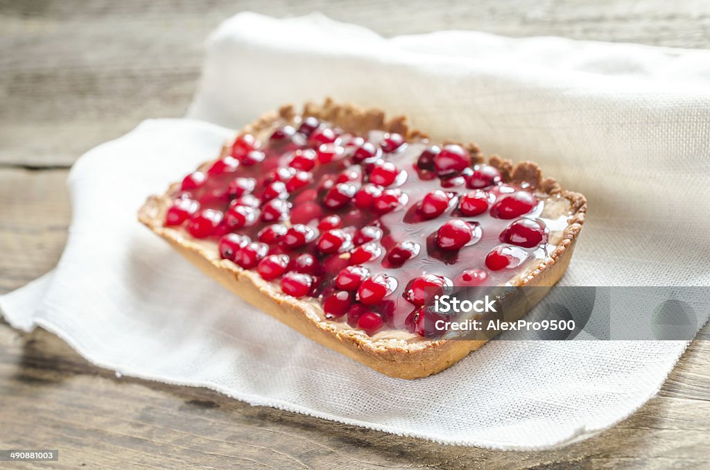 Torta de Frutas com jellied frescas Airelas - Royalty-free Almoço Foto de stock