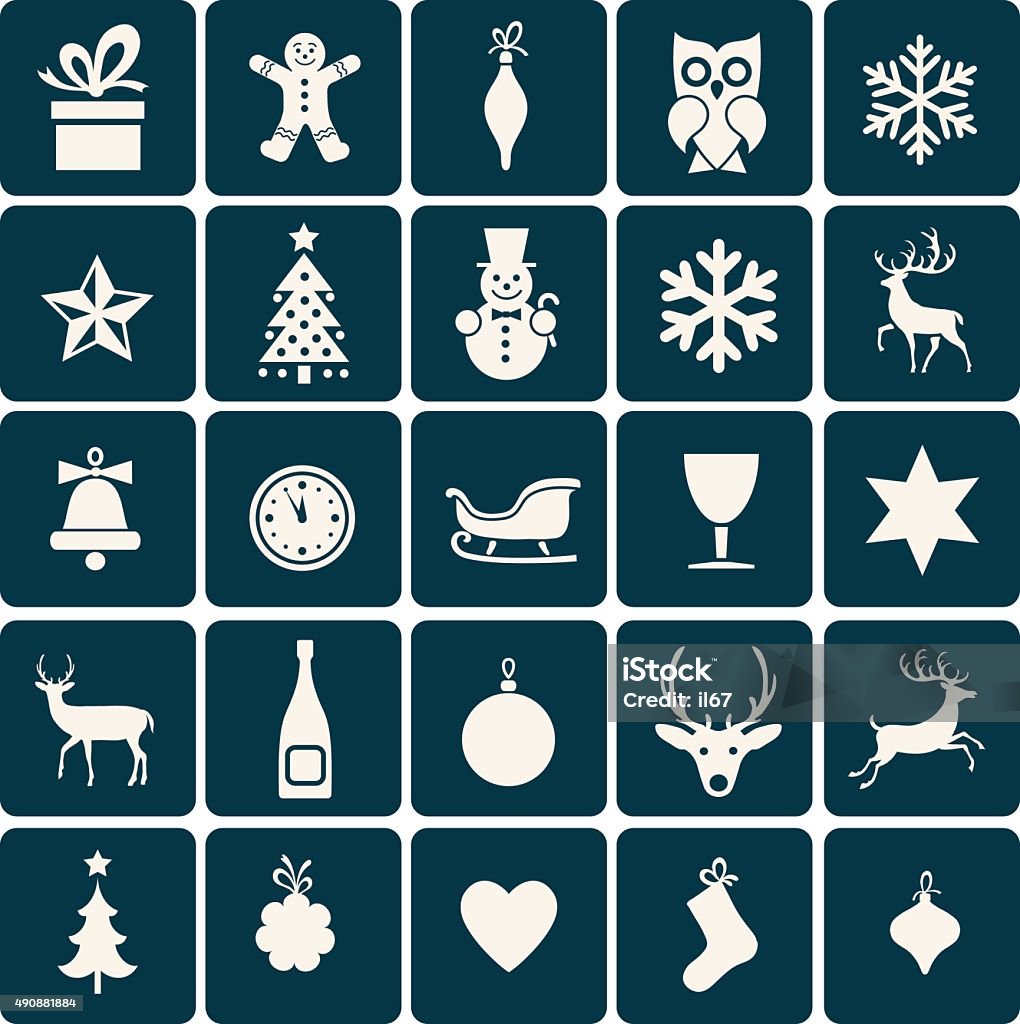 christmas and new year's symbols & icons eps10 Christmas stock vector