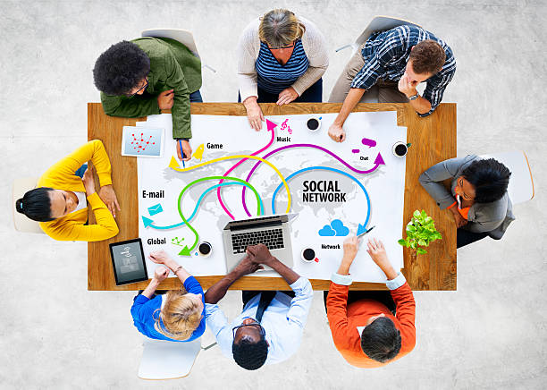 istock Group of Multiethnic People Discussing Social Network 490882075