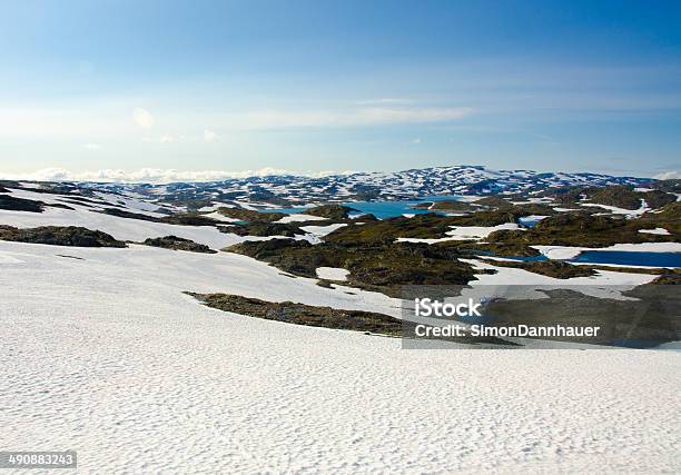 Lake And Ice Landscape In Hardangervidda In Norway Stock Photo - Download Image Now - Hardangervidda National Park, Reindeer, Adventure