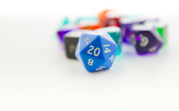 istock Macro shot of twenty sided dice with other dice 490883570