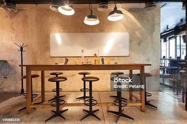 Restaurant Interior Stock Photo - Download Image Now - 2015, Alcohol - Drink, Architecture