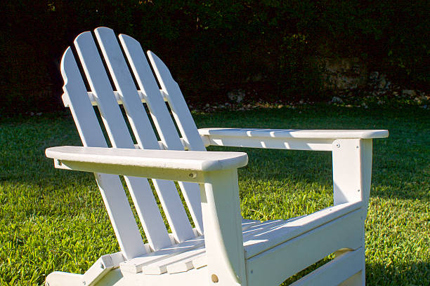 istock White Wood Lounge Chair Outdoors Side View 490885590