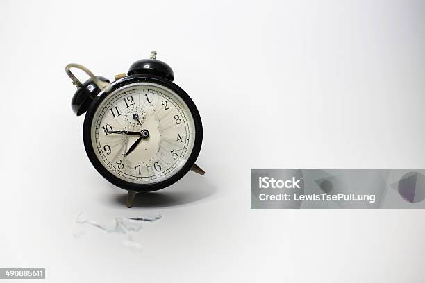 Broken Clock And Time Stop Stock Photo - Download Image Now - Alarm Clock, Alertness, Black Color