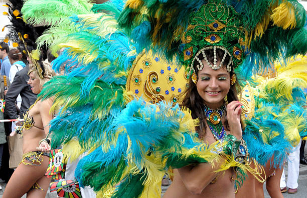 Samba dancers stock photo