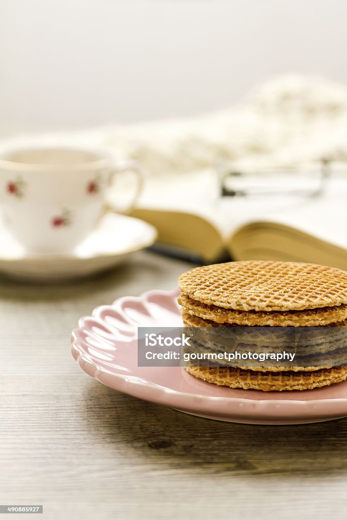 Sirup Waffel stack - Lizenzfrei Buch Stock-Foto