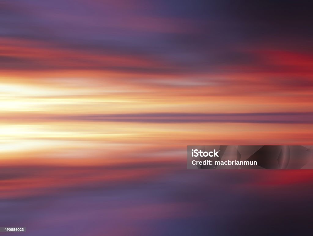 Reflection of colorful clouds with long exposure effect, motion blurred Abstract Stock Photo