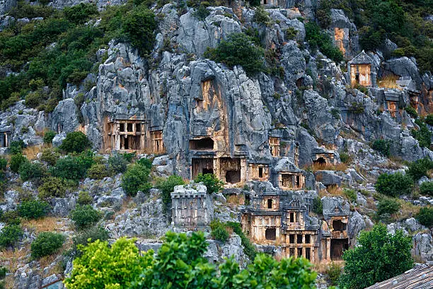 Ancient burial place of Myra in Turkey