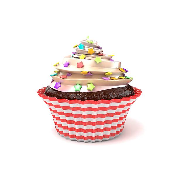 Cupcake. 3D render